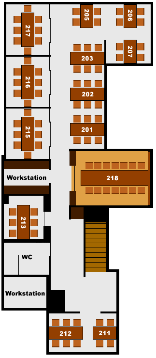2楼餐厅平面图