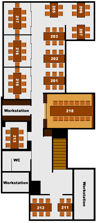 餐厅平面图-2F